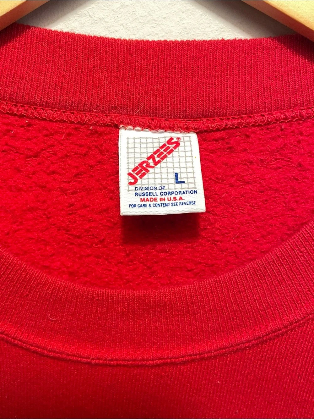 Vintage Arkansas Razorbacks Jerzees Sweatshirt Size L Made In U.S.A.